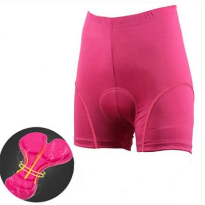 China Breathable Women's Comfortable Rose Pink Cycling Shorts Cycling Underwear Gel 3D Padded Cycling Shorts Size M-XXL for sale