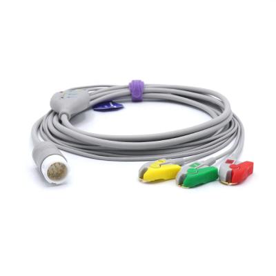 China Grabber pH ECG Cable 3 Wire Pinch Directly IEC ECG Cable / Grabber for sale