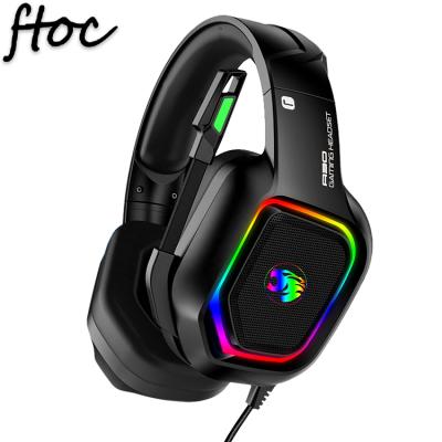 China Glowing Headband A30 Stereo Computer Wired Gamer Headphones Headset Gaming for sale