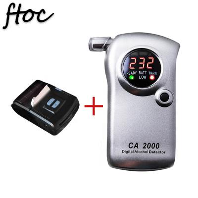 China Wholesale Professional Digital LCD Ca2000 Breath Alcohol Tester Breathalyzer Alcohol Tester With Printer 120 x 60 x .25 mm for sale