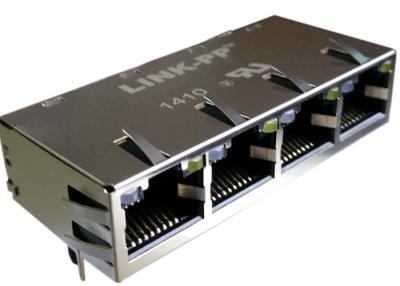 Cina connettori Ganged del porto 10/100BASE-TX RJ-45 di lan di 0810-1X4T-06 1x4 rj-45 in vendita