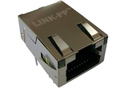 China Escudo ultrabajo de la Etiqueta-para arriba de Magjack del gigabit del conector L8AL-1X1T-32A del perfil Rj45 en venta