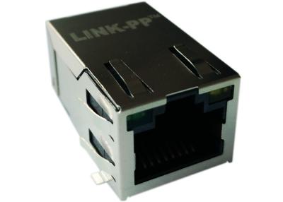 China Lan 10/100, solo BI Gr/yl de SMT RJ45 RJMG168447101GR del puerto LED en venta