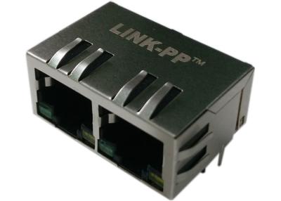 中国 Rj45 HFJ12-2450ER-L55RL のハローの FastJack 二重タブ 10/100Base-T W/LED 販売のため