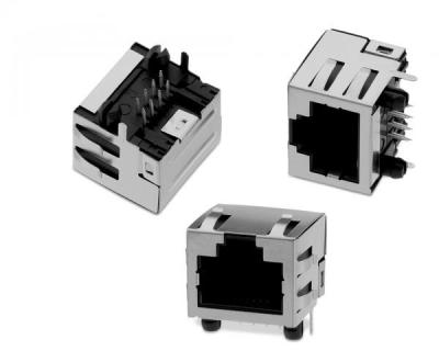 Cina Corpo ad angolo retto schermato di short del metallo SY013-8-1 RJ45 di Jack modulare del telefono RJ45 in vendita