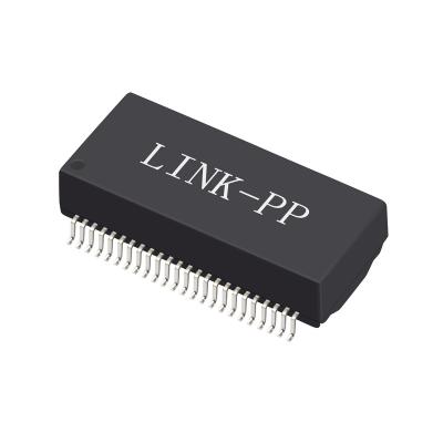 China L24H005-3 Dual Port 1000 Base - T Lan Filter Magnetic Transformer PoE 30W / 60W for sale