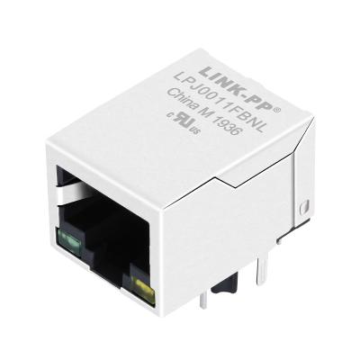 中国 LED 4 の中心回路 PCB Connetors との RJ3T113N Rj45 Magjack LPJ0011FBNL 販売のため