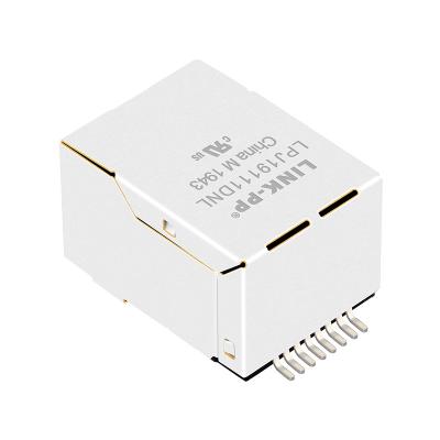 China Conector de SMT RJ45 de Ethernet de MTJ-88TX1-FS-M4T-SMT-TR con 10/100 base-T LPJ19111DNL en venta