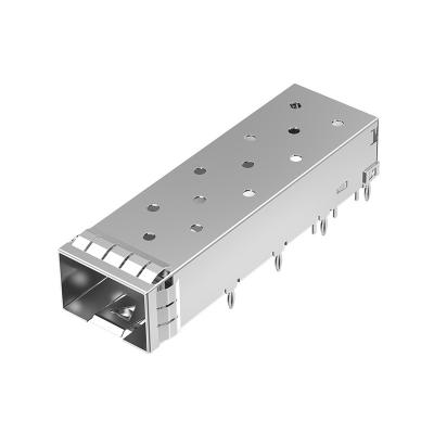 Chine LP11BC01000-MY 1x1 SFP+ Cage Press-Fit avec le doigt de ressort EMI à vendre