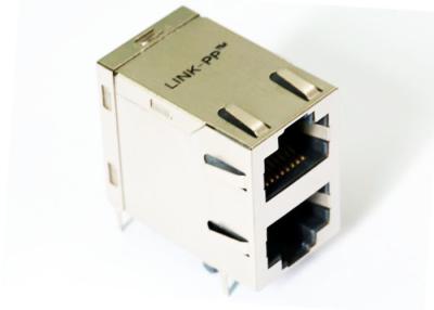 China LPJ17492CNL 2x1 Port POE RJ45 Connector With POE+ 10 / 100 Base-T 1840990-1 for sale