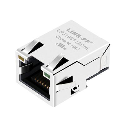 China Conector ultrabajo magnético del perfil Rj45 de LPJ19911ADNL SMD Jack 10/100Mbps en venta