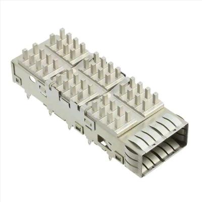 Chine 1888631-2 cage de la position QSFP+ avec le Presse-ajustement de connecteur de radiateur par le trou à vendre