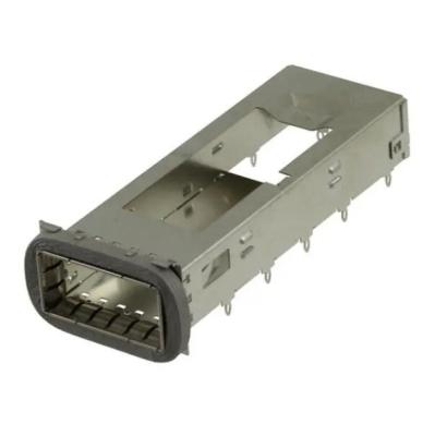 China 2170752-2 Position ZQSFP+ Cage with Heat Sink Connector Press-Fit Through Hole zu verkaufen