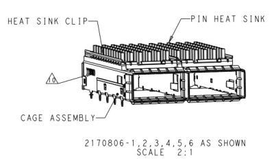 China 2170806-3 CONN QSFP28 CAGE 1X2 W/HSINK R/A for sale