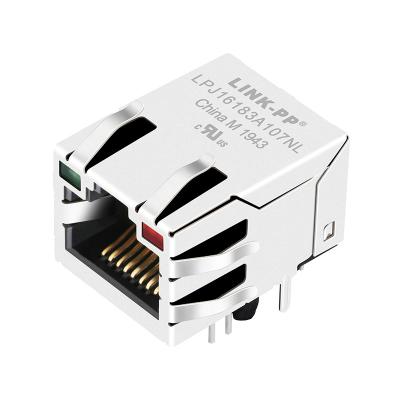 中国 LPJ16183A107NL の▶のチタニウム TIDEP0002 のコネクター RJ-45 ジャック W/Magnetic 10/100Mb AMDIX 販売のため