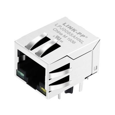 China LPJ0085AHNL Rj45 modularer Jack mit Magnetics, 1x10/100Mbps IEEE 802.3af PoE zu verkaufen