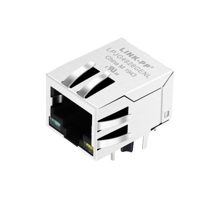 China Zócalo IEEE802.3at de Rj45 Gigabit Ethernet con el conector LPJG4926GENL de POE+ en venta