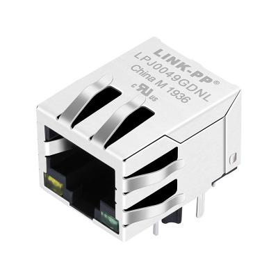 China Verbindungsstück-einzelner Hafen Magjack LPJ0049GDNL 802.3af HY931147C POE RJ45 zu verkaufen