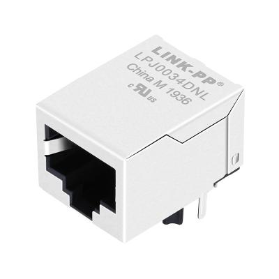 China KLU1S041A LF Magnetic RJ45 Jacks / LPJ0034DNL Shielded RJ45 Connector RoHS for sale