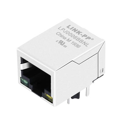 China Magnetkerne RJ45 LPJ0006BBNL 4 schirmten Ethernet des Sockel-10/100Mbps ab zu verkaufen