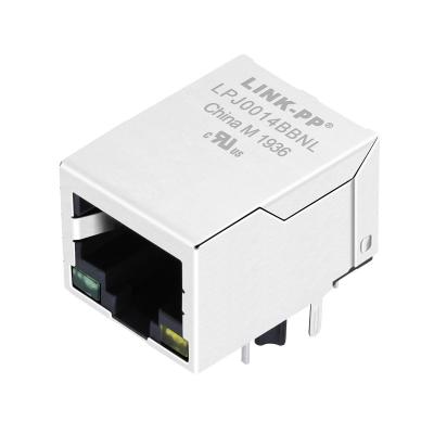 중국 LPJ0014BBNL RJ45 모듈라 잭 소켓 w. Transfomer 10/100 Mbit 판매용