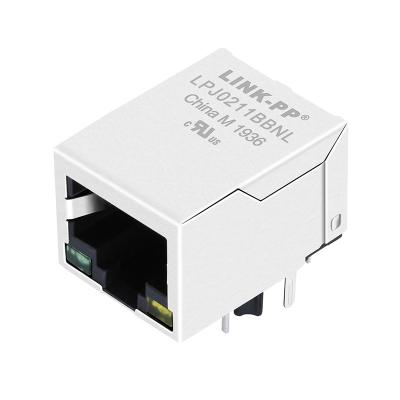 China LF1S028-XX  Magnetic RJ45 Jack WITH 10 BASE-T FILTER LPJ0211BBNL Media Server for sale