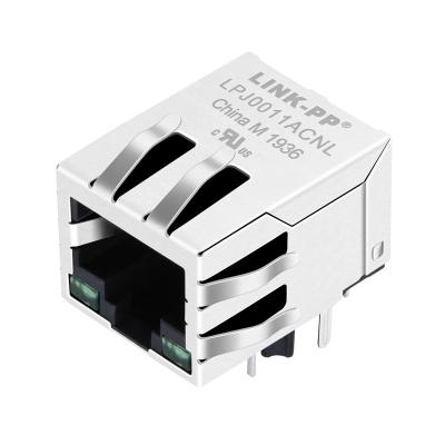 中国 LPJ0011ACNL RJ45 1 x 10/100 Mbit のイーサネット LED 表示器 8p8c 販売のため