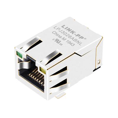 Cina Connettore 10/100Mbps del supporto RJ45 della superficie di J3026G21DNLT con il LED in vendita