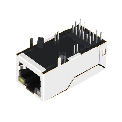 China ARJ-199 POE+ RJ45 Connector with 100 Base - T Magnetics LPJK6001BONL for sale