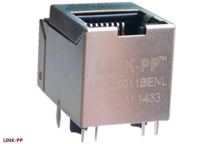 中国 HFJV1-2450-L21RL 縦 RJ45 ジャック 180° LPJD0011BENL のイーサネットの検光子 販売のため