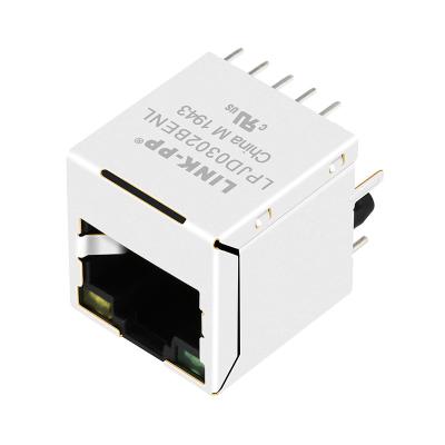 China Verbindungsstück RJM18-561W20-G2B1 vertikales RJ45 mit 10/100 Basis-t mit POE LPJD0302BENL zu verkaufen