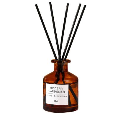 China The New Medicine Bottle No Fire Aromatherapy Rattan 50ml Fragrance Decoration Reed Diffuser To Keep The Air Fresh 5.5*8cm for sale