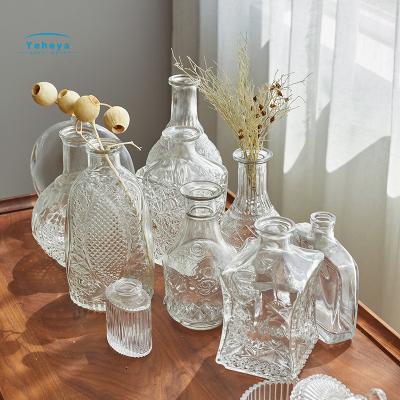 China French Madrid Bottle Diffusers Essential Oil Decoration Home Ornament Luxury Hydroponic Glass Bottle Flower Arrangement Essential Oil Bottle for sale