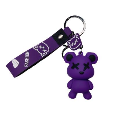 China Wholesale Cute Bear Doll Couples Doll Decoration Factory Cartoon Car Key Chain Key Chain for sale