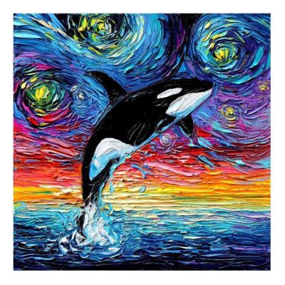 China DIY Diamond Painting Famous Painting Colorful Modern Background Dogs Animal Home Decoration S2F2301 for sale