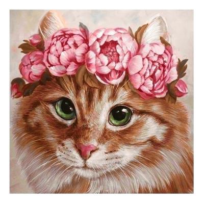 China Home decoration; Gift ; DIY Hobby Crafts Diamond Painting 5D DIY Animals Cat Dog Fox Flower Wreath Full Cross Stitch 3F2250 for sale