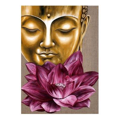 China From Europe Handmade Square Drill Diamond Embroidery S2F2473 Cross Stitch Decoration Diamond Painting Buddha Statue Flower Ever Full Moment for sale