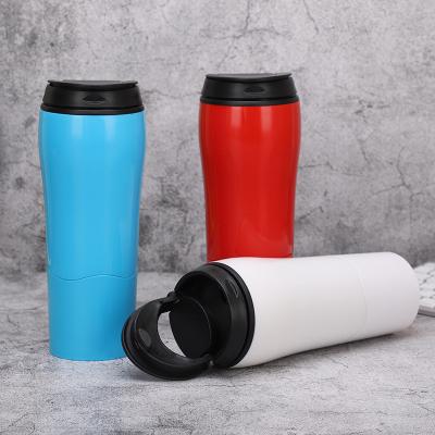 China Sustainable Tech Sucker Cool Magic Do Not Pour Portable Creative Plastic Water Cup Hot-proof Magic Coffee Mug for sale