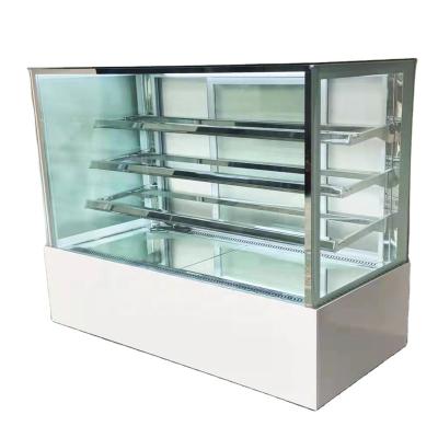 China White Marble Single-temperature Fan Cooling 1.0m Commercial Right Angle Cake Showcase With 3 Shelves for sale