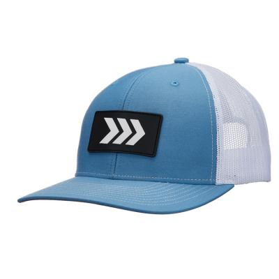 China COMMON Wholesale High Quality Cotton 6 Panel Promotion Rubber Patch Mesh Sport Baseball Cap for sale