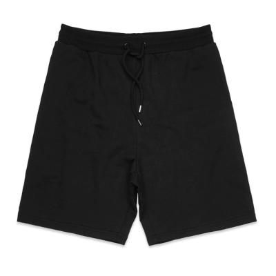 China Wholesale Custom New Design Anti-wrinkle Drawstring Plain Cotton Black Running Men's Sweat Shorts, French Terry Men Shorts for sale