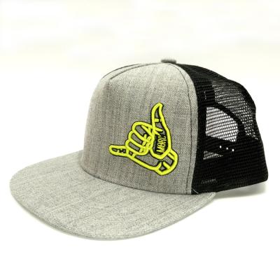 China JOINT Custom High Quality 5 Panel Mesh Trucker Cap, Customize Snapback Hats, 3d Embroidered Baseball Cap for sale