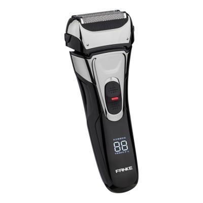 China FANKE Travel High Quality Automatic Electric Men Triple Trimmer Universal Blade Shaver With LCD Display for sale