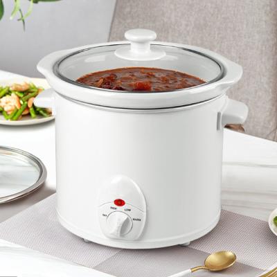 China Hotel Hot Selling Electric Slow Cooker 3.0QT Clay Pot Automatic Slow Cooker with Glass Lid for sale