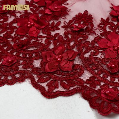 China Other hot sales design rope sequins lace up fabric with applique embroidery for dress dress for sale