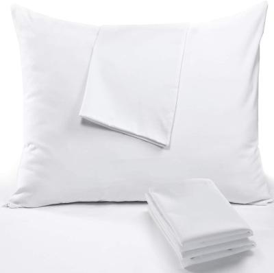 China Durable Waterproof Pillow Protector Zippered Standard Size 21 x 27 Inch Pillow Protector Hypoallergenic Pillow Covers White Encasement for sale