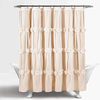 China Viable Bath Curtain Shower Fabric Black Girl Women Waterproof Accessory Room Customized Modern Style for sale