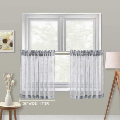 China Blackout Cafe Curtains 24 Inch Tier Curtains. in length for window Curta de cafe de cuisine la petite demi for sale