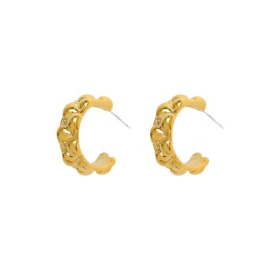 China Hyacinth Minimalist Style Metal CLASSIC 925 18K Needle Metal Circle Silver Gold Geometric Stud Earrings for sale