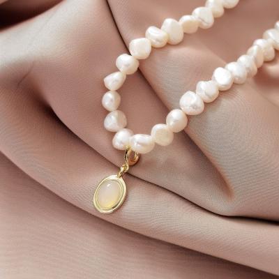 China Hyacinth Jewelry Baroque Pearl Necklace FASHIONABLE Delicate Irregular Drop Necklace for sale